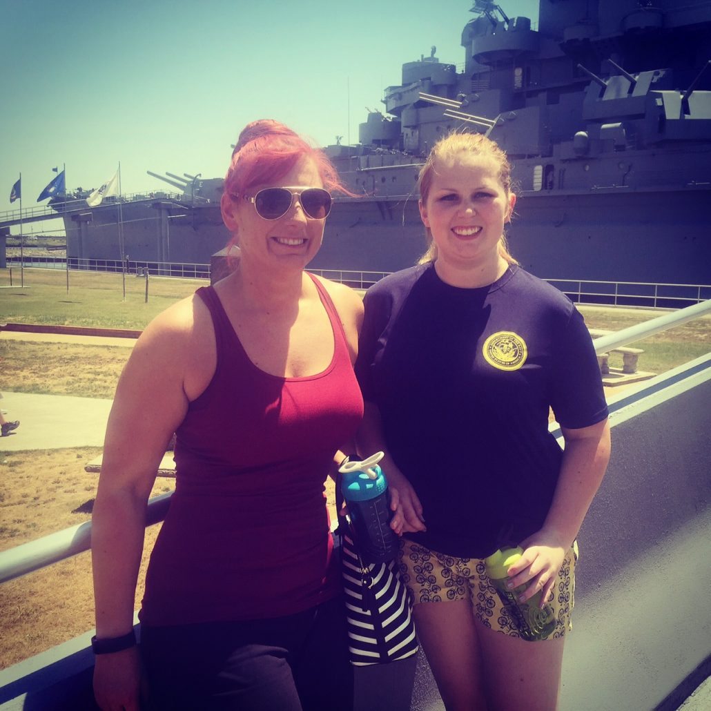 Trina and Arianna Swan. Trina is a personal trainer and she is getting Arianna ready for boot camp.